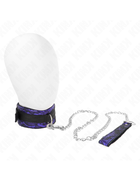 KINK - SHORT VELVET LACE NECKLACE WITH BELT 105 CM WITH NYLON TRIM 44 X 5.5 CM