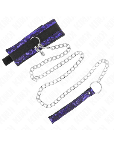 KINK - SHORT VELVET LACE NECKLACE WITH BELT 105 CM WITH NYLON TRIM 44 X 5.5 CM