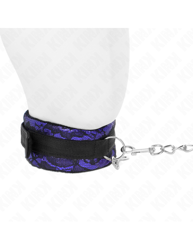 KINK - SHORT VELVET LACE NECKLACE WITH BELT 105 CM WITH NYLON TRIM 44 X 5.5 CM