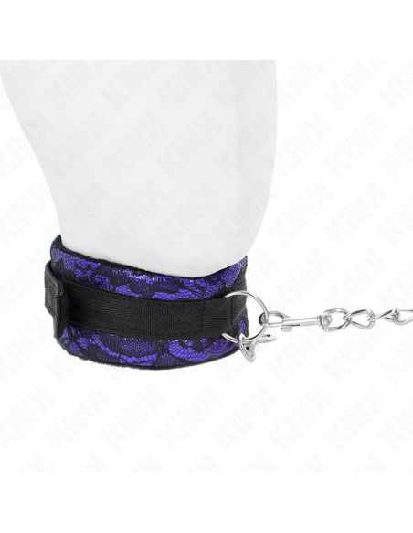 KINK - SHORT VELVET LACE NECKLACE WITH BELT 105 CM WITH NYLON TRIM 44 X 5.5 CM