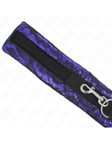 KINK - SHORT VELVET LACE NECKLACE WITH BELT 105 CM WITH NYLON TRIM 44 X 5.5 CM