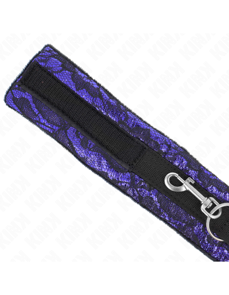 KINK - SHORT VELVET LACE NECKLACE WITH BELT 105 CM WITH NYLON TRIM 44 X 5.5 CM