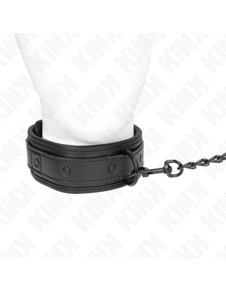 KINK - NEOPRENE BONDAGE COLLAR MODEL 2 WITH BELT 78 CM ADJUSTABLE 37.5 X 49.5 CM