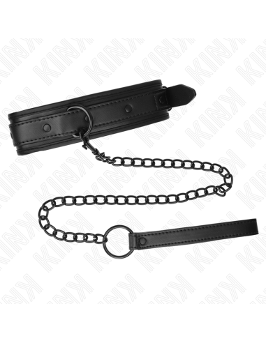 KINK - NEOPRENE BONDAGE COLLAR MODEL 2 WITH BELT 78 CM ADJUSTABLE 37.5 X 49.5 CM