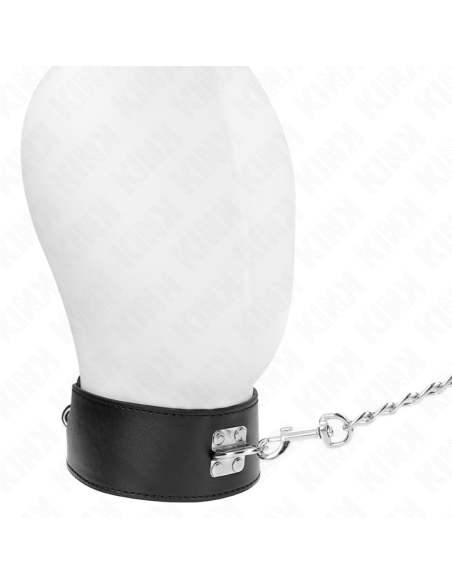 KINK - NECKLACE WITH BELT 65 CM WITH WIDE BLACK STRAP ADJUSTABLE 33.5-41 CM X 5 CM