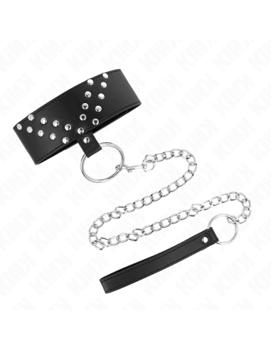 KINK - NECKLACE WITH BELT 65 CM WITH V RIVET ADJUSTABLE 36-43 CM X 5 CM