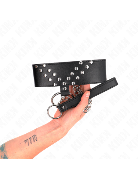 KINK - NECKLACE WITH BELT 65 CM WITH V RIVET ADJUSTABLE 36-43 CM X 5 CM