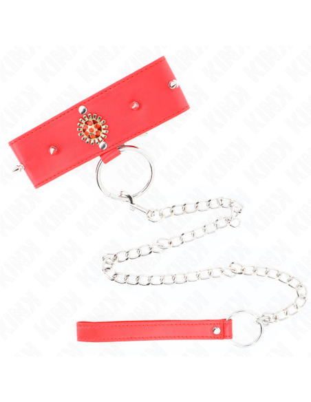 KINK - RED DIAMOND NECKLACE WITH BELT 65 CM AJDUSTABLE 35-51 CM X 7 CM