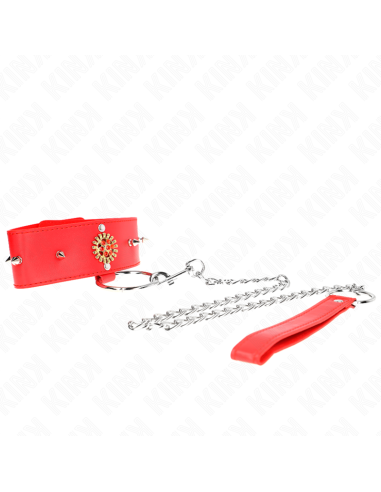 KINK - RED DIAMOND NECKLACE WITH BELT 65 CM AJDUSTABLE 35-51 CM X 7 CM