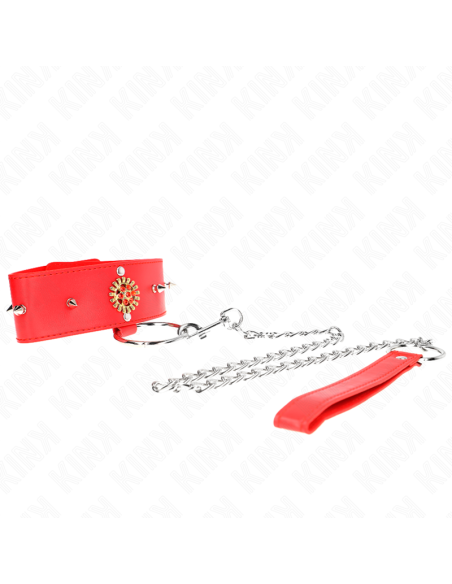 KINK - RED DIAMOND NECKLACE WITH BELT 65 CM AJDUSTABLE 35-51 CM X 7 CM