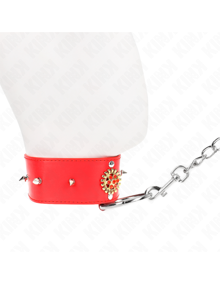 KINK - RED DIAMOND NECKLACE WITH BELT 65 CM AJDUSTABLE 35-51 CM X 7 CM