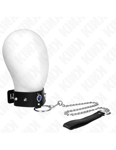 KINK - KAKLO PAPUOŠALAS 65 CM SU DIRŽELIU SU MĖLYNAIS DEIMANTAIS, REGULIUOJAMAS 36-43 CM X 5 CM