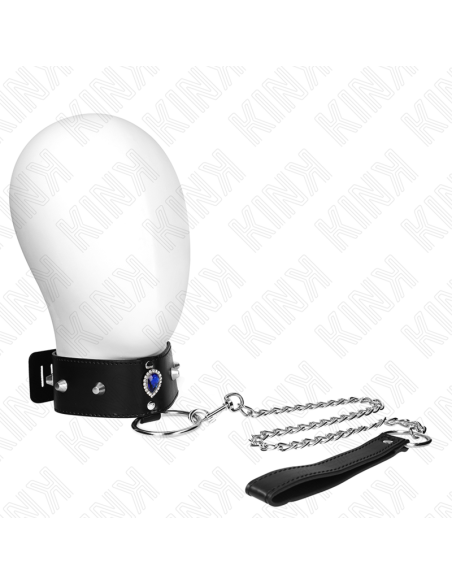 KINK - KAKLO PAPUOŠALAS 65 CM SU DIRŽELIU SU MĖLYNAIS DEIMANTAIS, REGULIUOJAMAS 36-43 CM X 5 CM