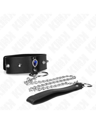 KINK - NECKLACE 65 CM WITH STRAP WITH BLUE DIAMONDS ADJUSTABLE 36-43 CM X 5 CM