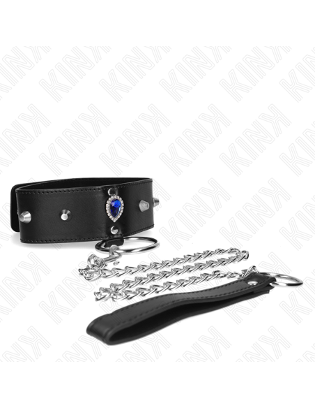 KINK - NECKLACE 65 CM WITH STRAP WITH BLUE DIAMONDS ADJUSTABLE 36-43 CM X 5 CM