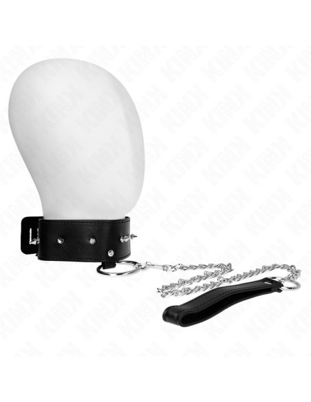 KINK - KARO PAKEPLIS 65 CM SU PAVADŽIU SU SIDABRINĖMIS KNIEDĖMIS, MODELIS 2, REGULIUOJAMAS 36-43 CM X 5 CM