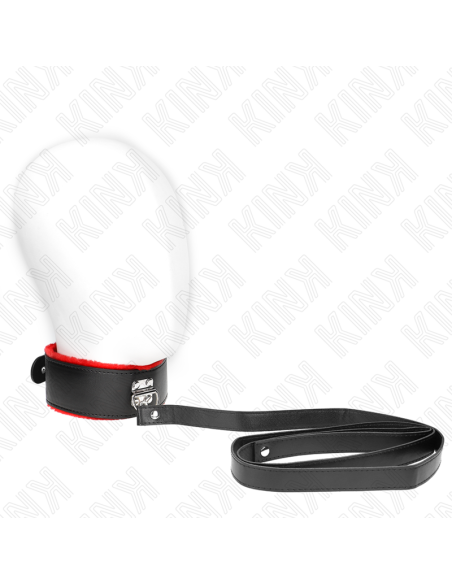 KINK - NECKLACE WITH BELT 116 CM WITH RED LEATHER STRAP ADJUSTABLE 40-48 CM X 6 CM