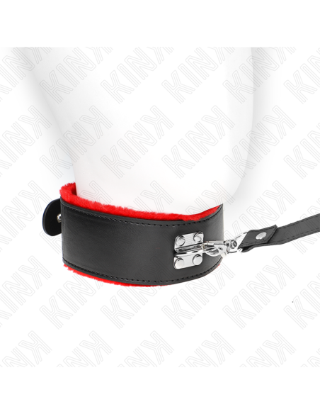 KINK - NECKLACE WITH BELT 116 CM WITH RED LEATHER STRAP ADJUSTABLE 40-48 CM X 6 CM