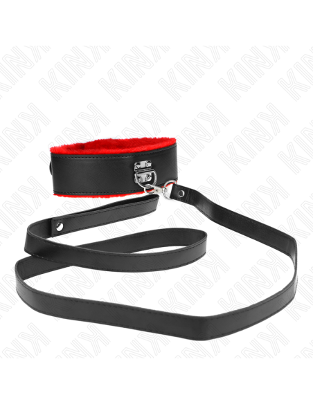 KINK - NECKLACE WITH BELT 116 CM WITH RED LEATHER STRAP ADJUSTABLE 40-48 CM X 6 CM