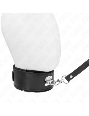 KINK - NECKLACE WITH BELT 116 CM WITH BLACK LEATHER STRAP ADJUSTABLE 40-48 CM X 6 CM