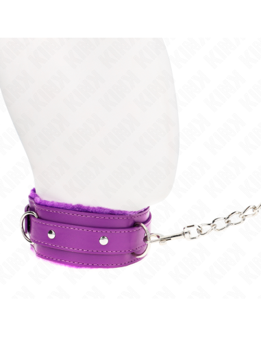 KINK - COLLAR WITH LEASH 65 CM WITH RESTRICTIONS PURPLE 36-42 CM X 5.5 CM