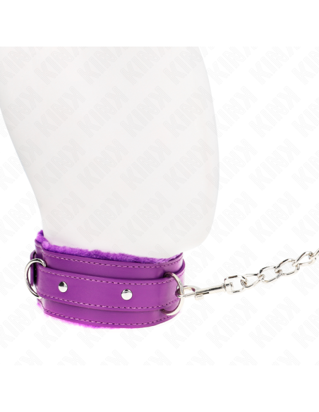 KINK - COLLAR WITH LEASH 65 CM WITH RESTRICTIONS PURPLE 36-42 CM X 5.5 CM