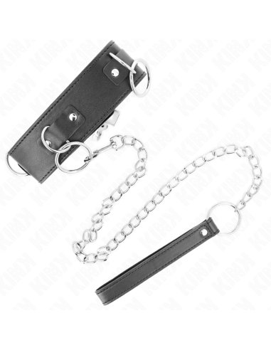 KINK - NECKLACE WITH LEASH 65 CM 3 RING MODEL 2 ADJUSTABLE 36-43 CM X 5 CM