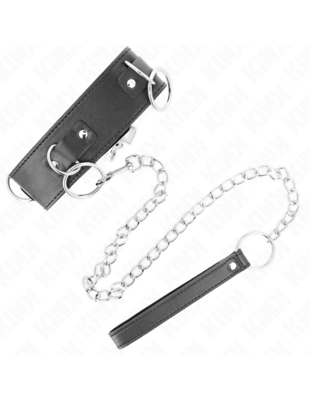 KINK - NECKLACE WITH LEASH 65 CM 3 RING MODEL 2 ADJUSTABLE 36-43 CM X 5 CM