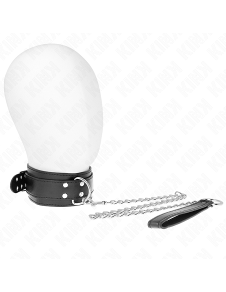 KINK - NECKLACE WITH STRAP 65 CM SILVER BUCKLES ADJUSTABLE 33-46 CM X 5.5 CM