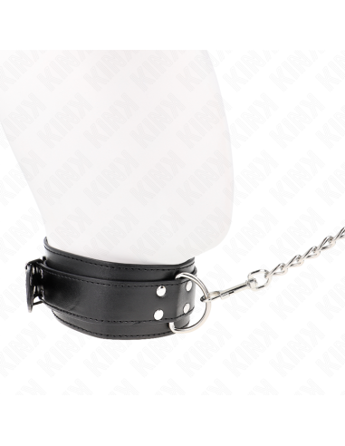 KINK - NECKLACE WITH STRAP 65 CM SILVER BUCKLES ADJUSTABLE 33-46 CM X 5.5 CM