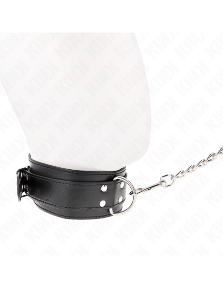 KINK - NECKLACE WITH STRAP 65 CM SILVER BUCKLES ADJUSTABLE 33-46 CM X 5.5 CM