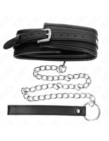 KINK - NECKLACE WITH SHINY BUCKLE STRAP 65 CM 48.5 CM X 5.3 CM