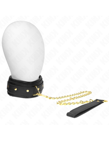 KINK - NECKLACE WITH SPONGE IMITATION LEATHER STRAP MODEL 1 ADJUSTABLE 37-54 CM X 3 CM