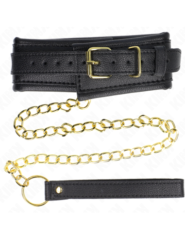 KINK - NECKLACE WITH SPONGE IMITATION LEATHER STRAP MODEL 1 ADJUSTABLE 37-54 CM X 3 CM