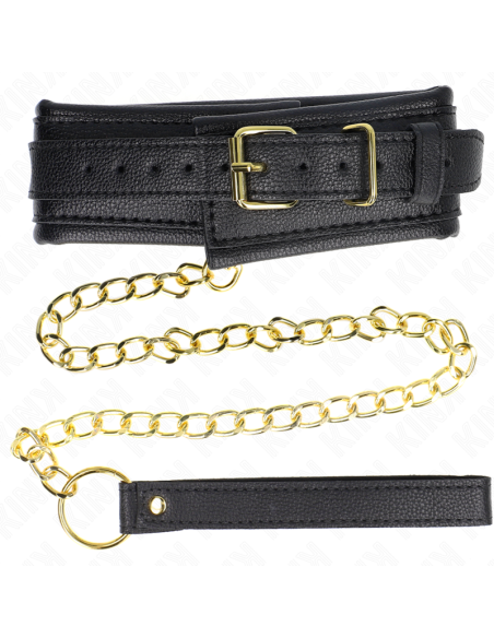 KINK - NECKLACE WITH SPONGE IMITATION LEATHER STRAP MODEL 1 ADJUSTABLE 37-54 CM X 3 CM