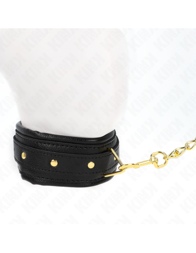 KINK - NECKLACE WITH SPONGE IMITATION LEATHER STRAP MODEL 1 ADJUSTABLE 37-54 CM X 3 CM