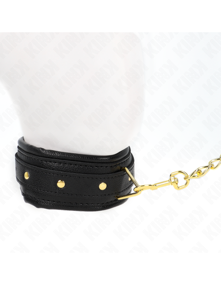 KINK - NECKLACE WITH SPONGE IMITATION LEATHER STRAP MODEL 1 ADJUSTABLE 37-54 CM X 3 CM