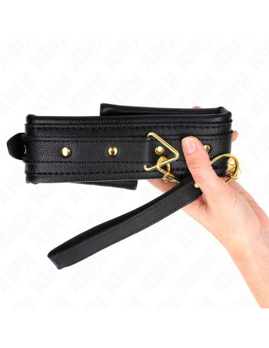 KINK - NECKLACE WITH SPONGE IMITATION LEATHER STRAP MODEL 1 ADJUSTABLE 37-54 CM X 3 CM