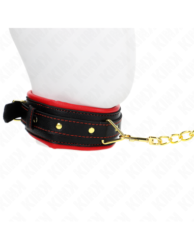 KINK - NECKLACE WITH SPONGE IMITATION LEATHER STRAP MODEL 2 ADJUSTABLE 37-54 CM X 3 CM