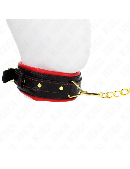 KINK - NECKLACE WITH SPONGE IMITATION LEATHER STRAP MODEL 2 ADJUSTABLE 37-54 CM X 3 CM