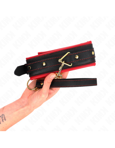 KINK - COLLAR WITH PLAIN FABRIC LEASH ADJUSTABLE 33-48 CM X 5.7 CM