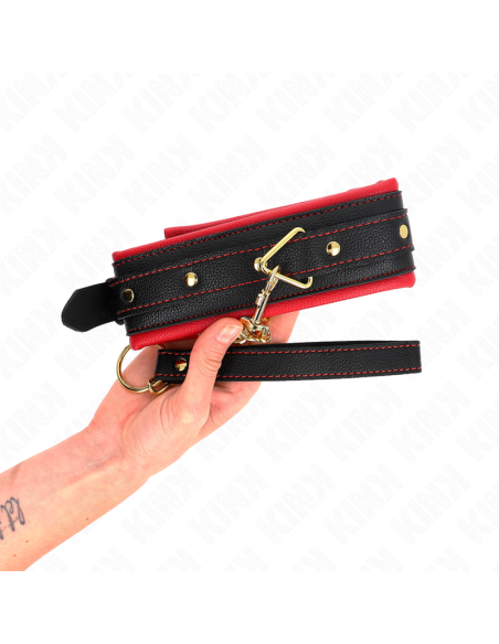 KINK - COLLAR WITH PLAIN FABRIC LEASH ADJUSTABLE 33-48 CM X 5.7 CM