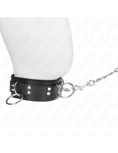 KINK - 3 RING SLAVERY NECKLACE WITH STRAP 80 CM 53 X 5 CM