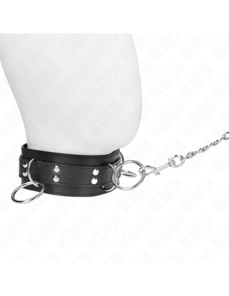 KINK - 3 RING SLAVERY NECKLACE WITH STRAP 80 CM 53 X 5 CM