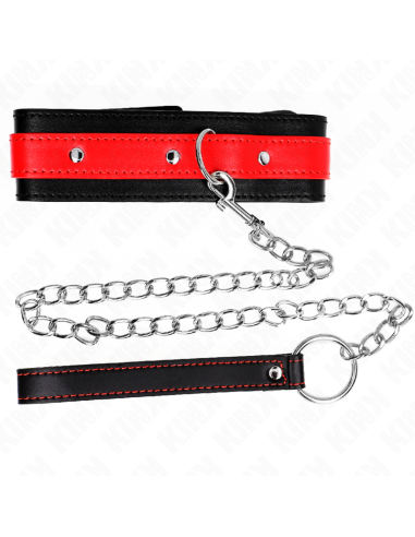 KINK - NECKLACE WITH RED STRAP 65 CM AJUSTABLE 36-43 CM X 5 CM