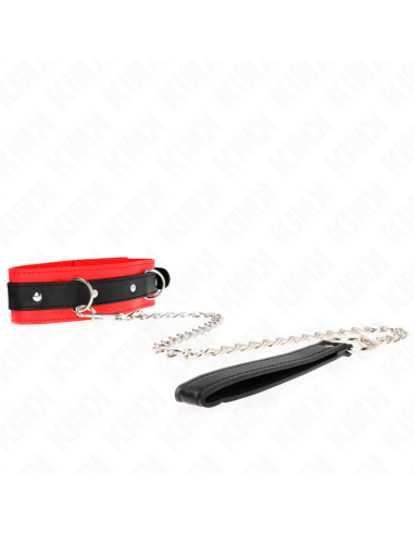 KINK - BASIC MODEL COLLAR WITH LEASH 65 CM MODEL 3 RED 53 X 5 CM