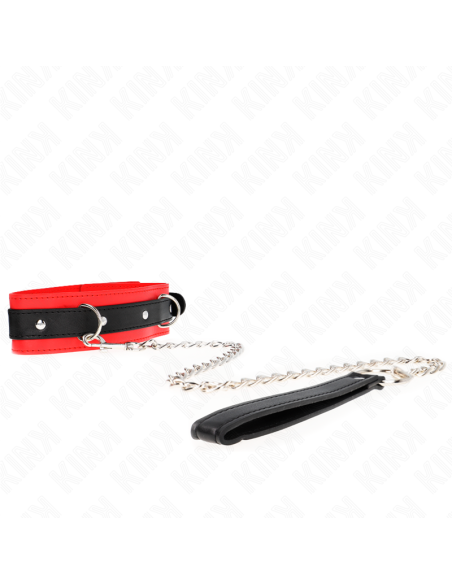 KINK - BASIC MODEL COLLAR WITH LEASH 65 CM MODEL 3 RED 53 X 5 CM
