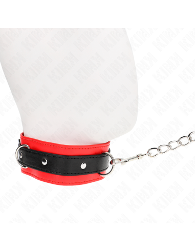 KINK - BASIC MODEL COLLAR WITH LEASH 65 CM MODEL 3 RED 53 X 5 CM