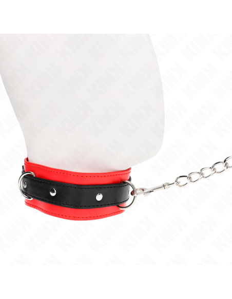 KINK - BASIC MODEL COLLAR WITH LEASH 65 CM MODEL 3 RED 53 X 5 CM