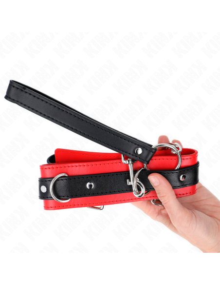KINK - BASIC MODEL COLLAR WITH LEASH 65 CM MODEL 3 RED 53 X 5 CM